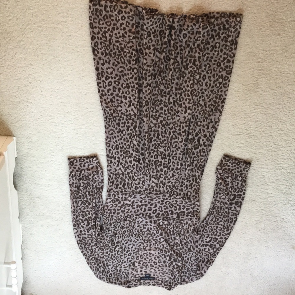 Banana Republic long sleeved leopard print dress